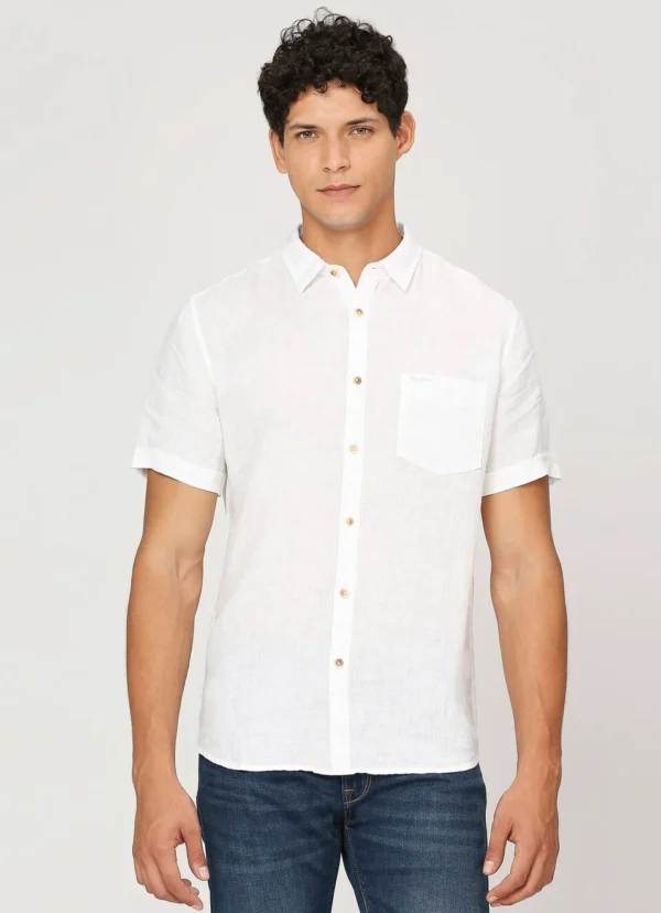 PEPE JEANS WHITE PATCH POCKET SHORT SLEEVE SHIRT - Image 2