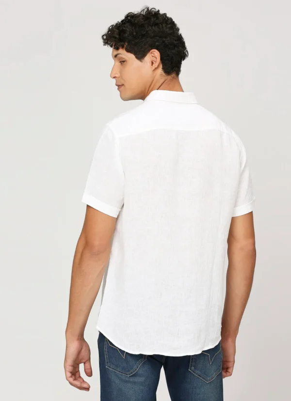 PEPE JEANS WHITE PATCH POCKET SHORT SLEEVE SHIRT - Image 3