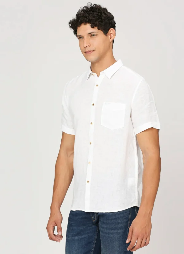 PEPE JEANS WHITE PATCH POCKET SHORT SLEEVE SHIRT - Image 4