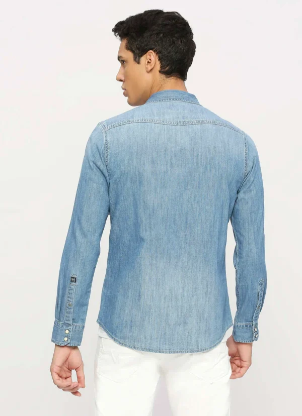 PEPE JEANS BLUE FLAP POCKETS FULL SLEEVE SHIRT - Image 3