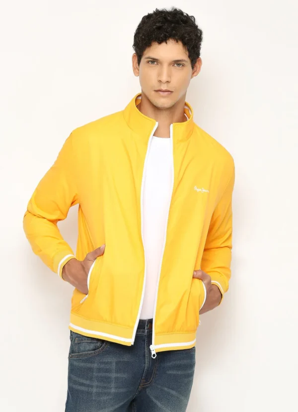 PEPE JEANS YELLOW LIGHTWEIGHT FULL SLEEVE JACKET - Image 1
