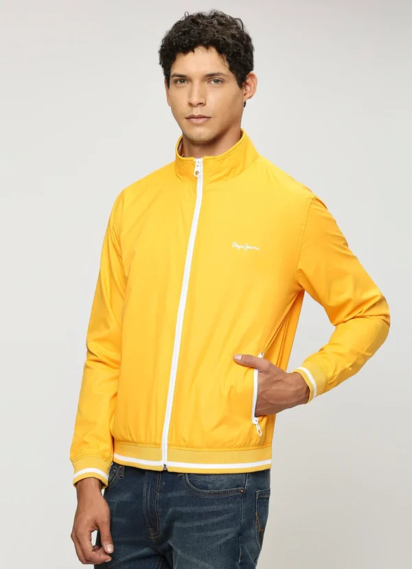 PEPE JEANS YELLOW LIGHTWEIGHT FULL SLEEVE JACKET - Image 4