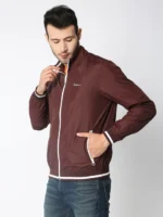 PEPE JEANS BURGUNDY LIGHTWEIGHT FULL SLEEVE JACKET - Image 5