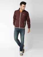 PEPE JEANS BURGUNDY LIGHTWEIGHT FULL SLEEVE JACKET - Image 3