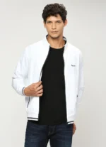 PEPE JEANS WHITE LIGHTWEIGHT FULL SLEEVE JACKET