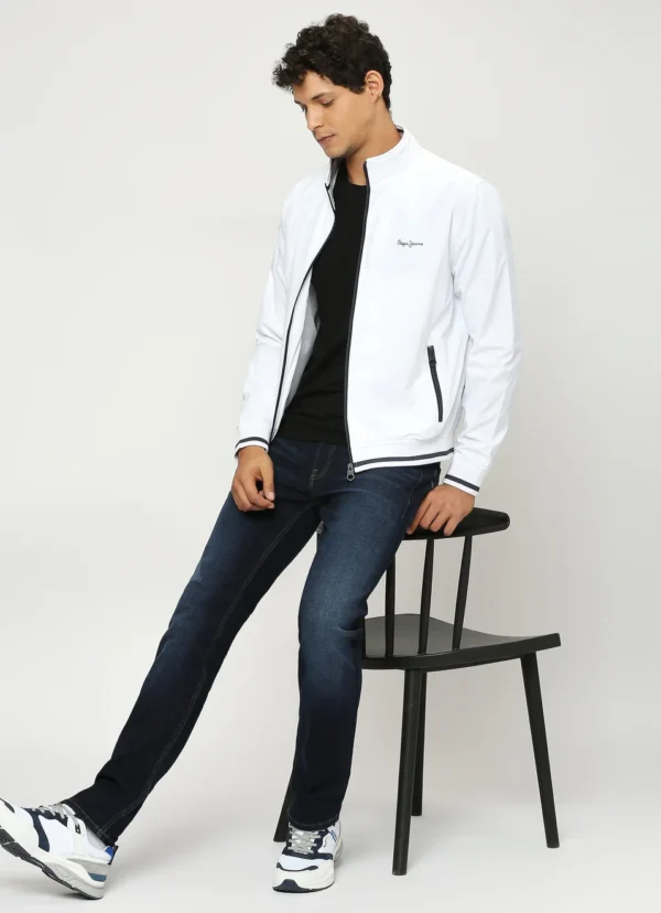 PEPE JEANS WHITE LIGHTWEIGHT FULL SLEEVE JACKET - Image 7