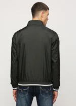 PEPE JEANS BLACK LIGHTWEIGHT FULL SLEEVE MOCK COLLAR BOMBER JACKET - Image 3