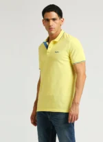 PEPE JEANS YELLOW RIBBED COLLAR SHORT SLEEVE POLO - Image 4