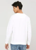 PEPE JEANS GRAPHIC PRINT FULL SLEEVE SWEATSHIRT WHITE - Image 3