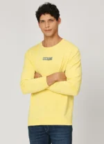 PEPE JEANS GRAPHIC PRINT FULL SLEEVE SWEATSHIRT YELLOW - Image 2