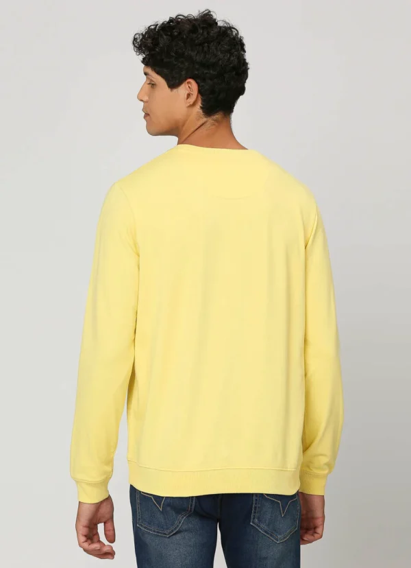 PEPE JEANS GRAPHIC PRINT FULL SLEEVE SWEATSHIRT YELLOW - Image 3