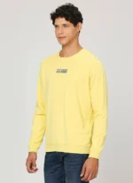 PEPE JEANS GRAPHIC PRINT FULL SLEEVE SWEATSHIRT YELLOW - Image 4