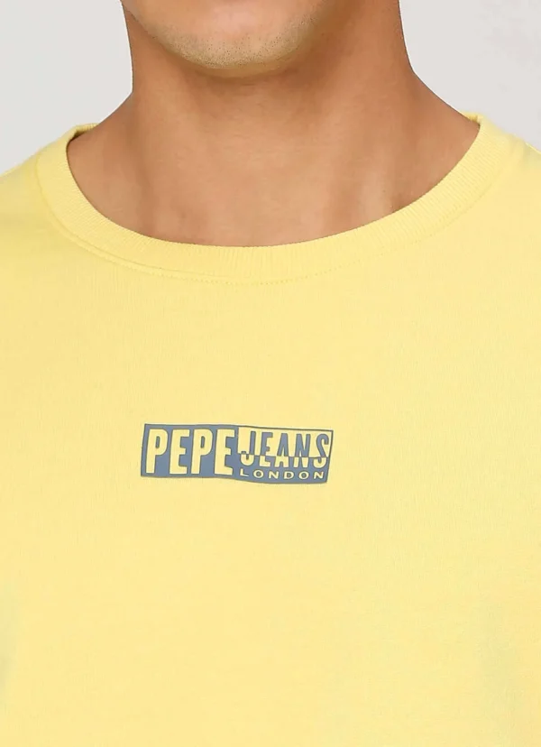PEPE JEANS GRAPHIC PRINT FULL SLEEVE SWEATSHIRT YELLOW - Image 5