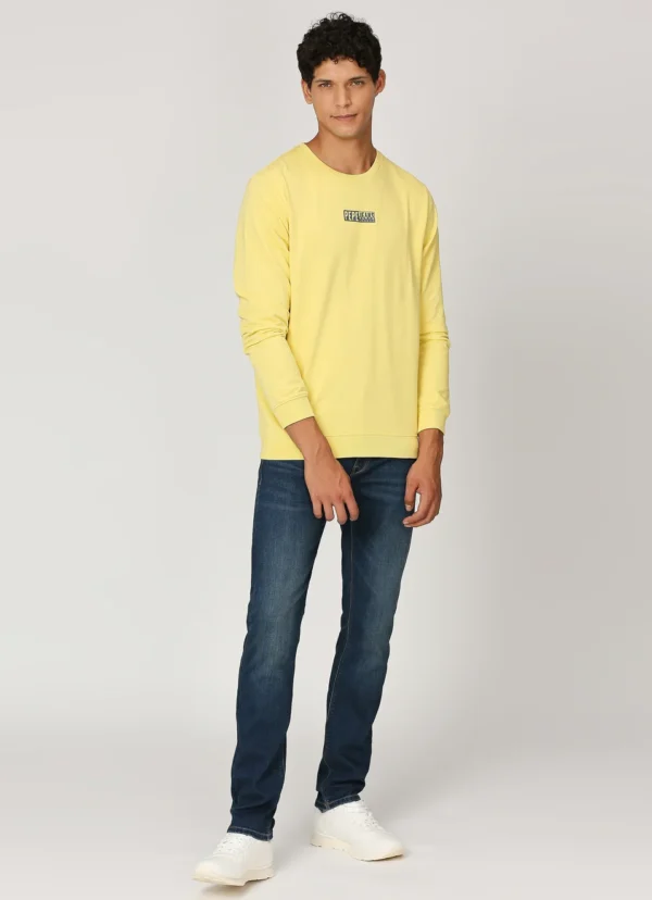 PEPE JEANS GRAPHIC PRINT FULL SLEEVE SWEATSHIRT YELLOW - Image 6