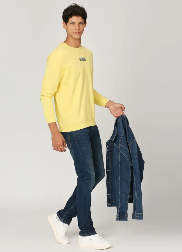 PEPE JEANS GRAPHIC PRINT FULL SLEEVE SWEATSHIRT YELLOW - Image 7