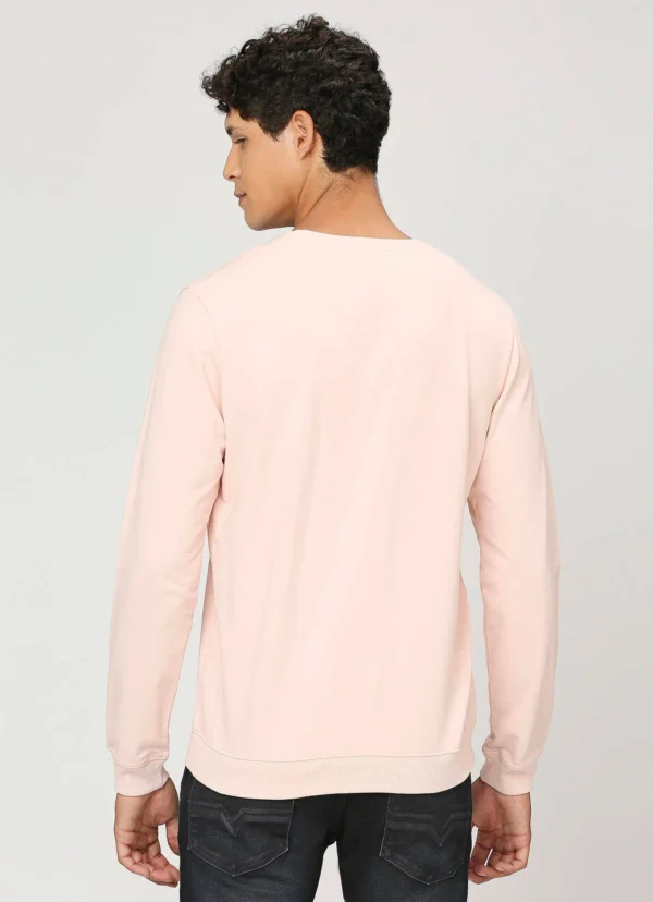 PEPE JEANS GRAPHIC PRINT FULL SLEEVE SWEATSHIRT LIGHT PINK - Image 3