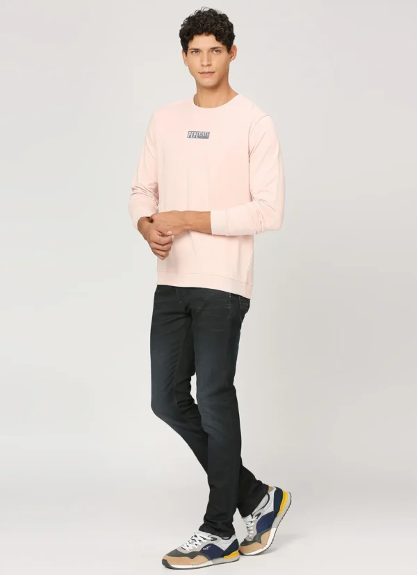 PEPE JEANS GRAPHIC PRINT FULL SLEEVE SWEATSHIRT LIGHT PINK - Image 7