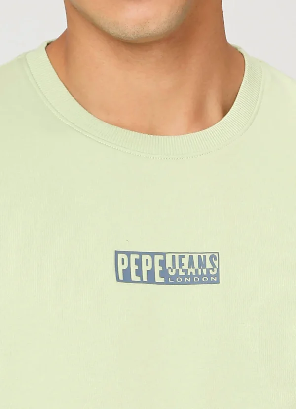 PEPE JEANS GRAPHIC PRINT FULL SLEEVE SWEATSHIRT LIGHT PINK - Image 4