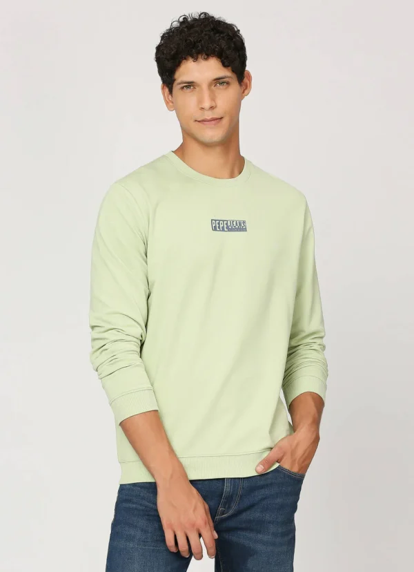 8905875007708_1 PEPE JEANS GRAPHIC PRINT FULL SLEEVE SWEATSHIRT LIGHT PINK - Image 1