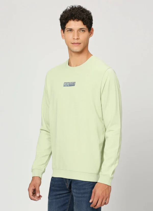 PEPE JEANS GRAPHIC PRINT FULL SLEEVE SWEATSHIRT LIGHT PINK - Image 2