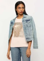 Optic Pink Round Neck Short Sleeve T-Shirt - Image 2