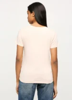 Optic Pink Round Neck Short Sleeve T-Shirt - Image 3