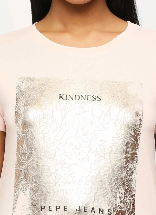 8905875008354_5 Optic Pink Round Neck Short Sleeve T-Shirt - Image 5