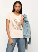 Optic Pink Round Neck Short Sleeve T-Shirt - Image 7