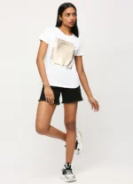 Optic White Round Neck Short Sleeve T-Shirt - Image 2