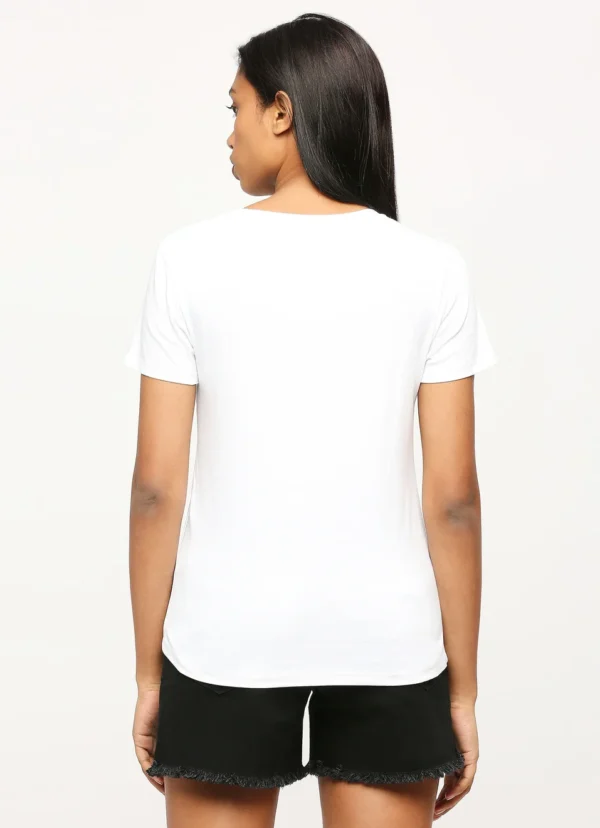 8905875008439_3 Optic White Round Neck Short Sleeve T-Shirt - Image 4