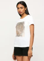 Optic White Round Neck Short Sleeve T-Shirt - Image 5