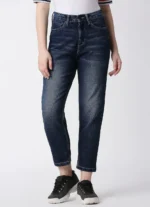 High Rise Relaxed Fit Women’s Jeans/Denim Pant/Ladies Mom Blue Jeans - Image 3