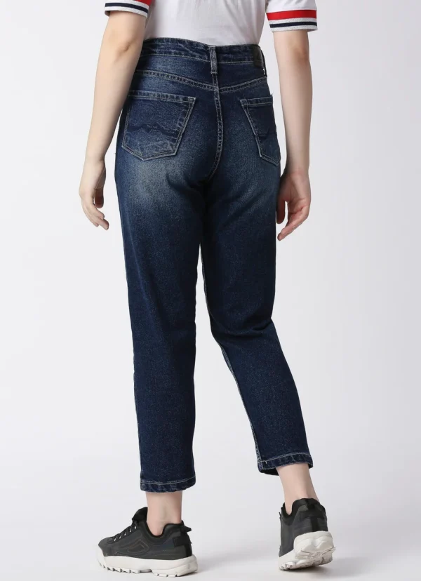 High Rise Relaxed Fit Women’s Jeans/Denim Pant/Ladies Mom Blue Jeans - Image 4