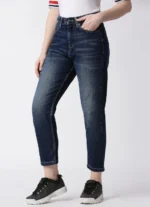 High Rise Relaxed Fit Women’s Jeans/Denim Pant/Ladies Mom Blue Jeans - Image 5