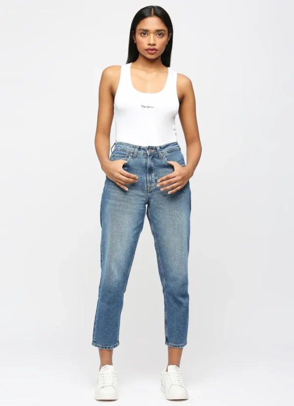 High Rise Relaxed Fit Women’s Jeans/Denim Pant/Ladies Mom Blue Jeans - Image 1