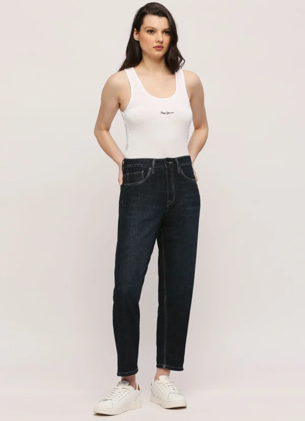8905875012665_5 High Waist Relaxed Fit Women’s Jeans/Denim Pant/Ladies Mom Blue Jeans - Image 5