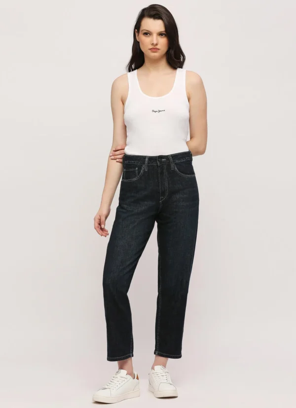 8905875012665_7 High Waist Relaxed Fit Women’s Jeans/Denim Pant/Ladies Mom Blue Jeans - Image 7