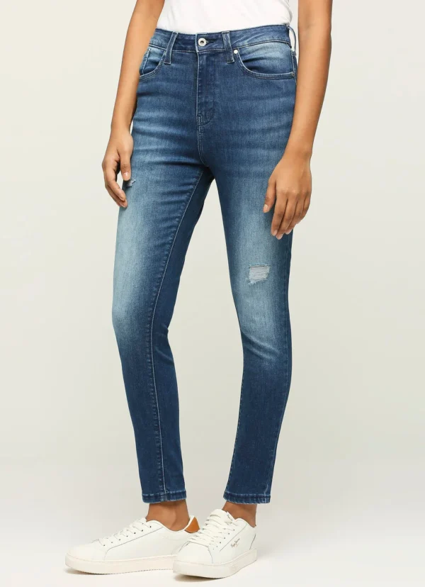 8905875013464_4 High Waist Skinny Fit Women’s Jeans/Denim Pant/Ladies Blue Jeans - Image 2
