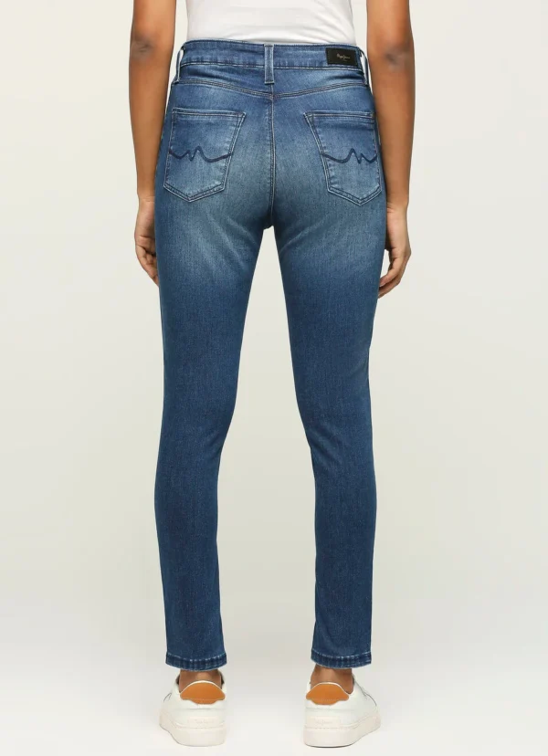 8905875013464_5 High Waist Skinny Fit Women’s Jeans/Denim Pant/Ladies Blue Jeans - Image 3