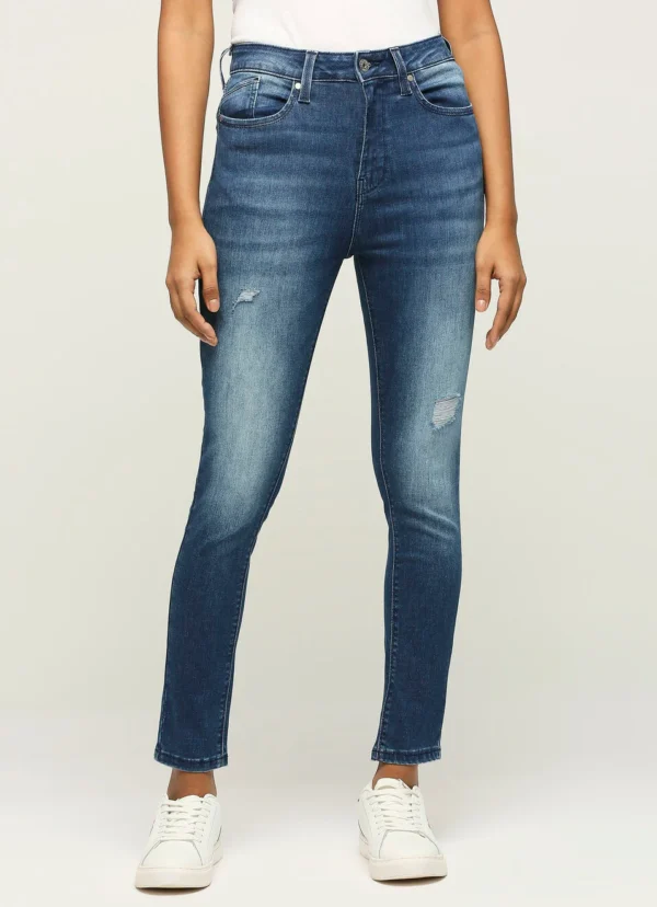 8905875013464_6 High Waist Skinny Fit Women’s Jeans/Denim Pant/Ladies Blue Jeans - Image 4