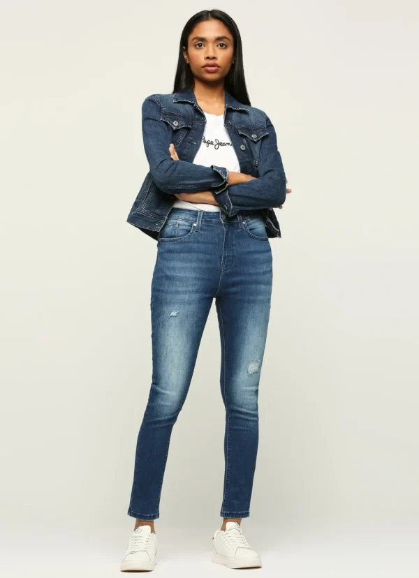 8905875013464_7 High Waist Skinny Fit Women’s Jeans/Denim Pant/Ladies Blue Jeans - Image 1