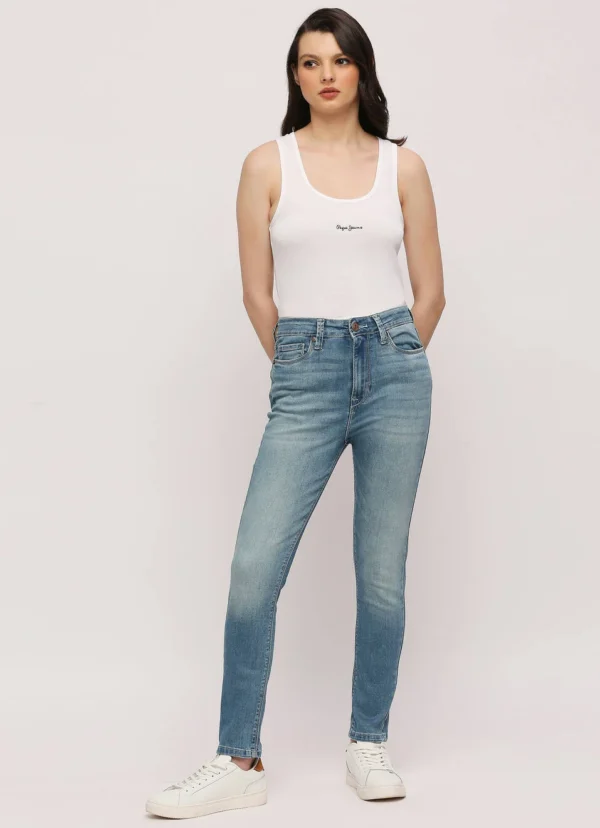 High Rise Skinny Fit Women’s Jeans/Denim Pant/Ladies Blue Jeans - Image 5