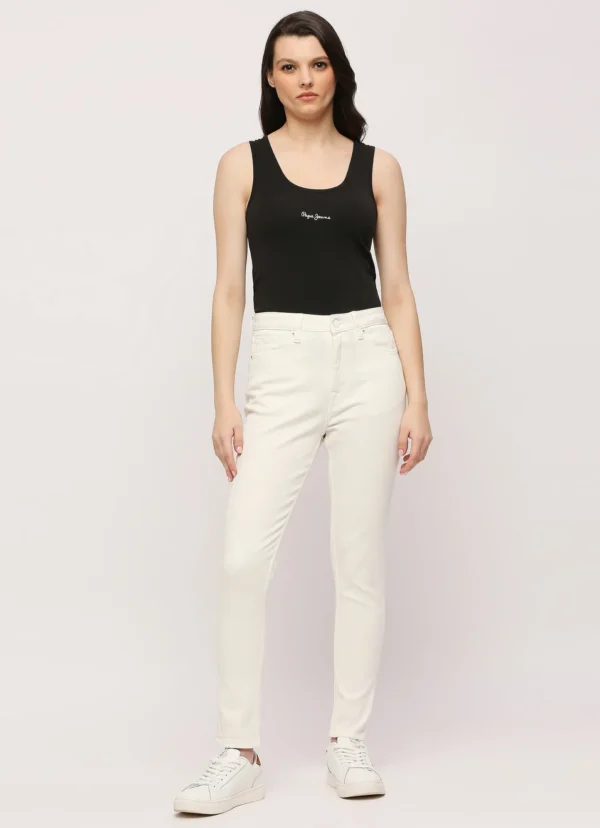 White High Rise Skinny Fit Women’s Jeans/Denim Pant/Ladies Jeans - Image 2