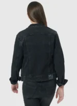 Pepe Jeans Women Black Front Pocket Solid Denim Jacket/Ladies Jacket - Image 4