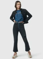 Pepe Jeans Women Black Front Pocket Solid Denim Jacket/Ladies Jacket - Image 6