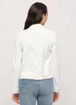 Pepe Jeans Women White Front Pocket Solid Denim Jacket/Ladies Jacket - Image 3
