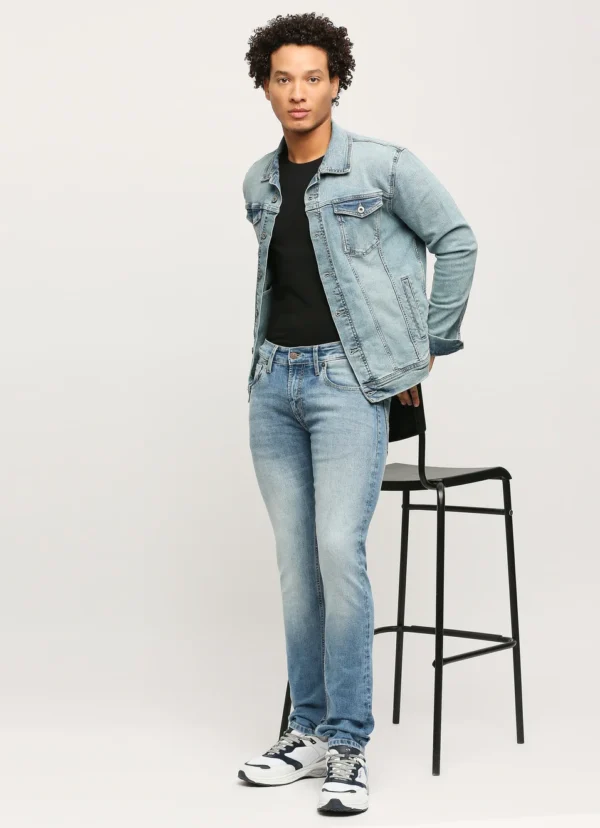 Pepe Jeans Men's Vapour Slim Fit Mid Waist Lightly Fade Black Jeans - Image 7