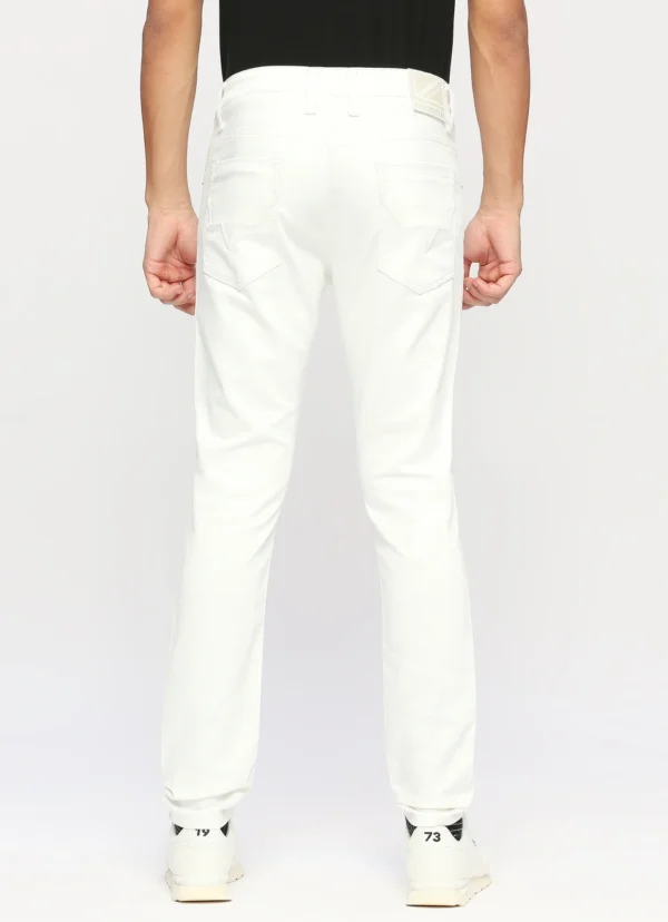 8905875015208_3 PEPE JEANS CHINOX WHITE MID RISE SKINNY JEANS/DENIM PANT - Image 3
