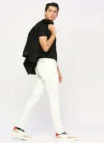 PEPE JEANS CHINOX WHITE MID RISE SKINNY JEANS/DENIM PANT - Image 6