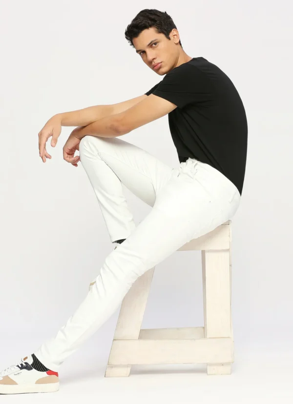 8905875015208_7 PEPE JEANS CHINOX WHITE MID RISE SKINNY JEANS/DENIM PANT - Image 7